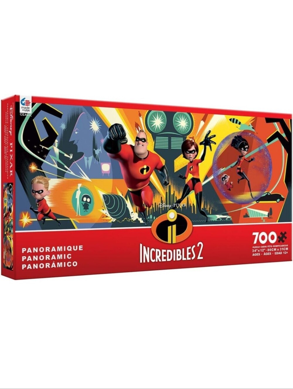 Ceaco Incredibles 2 700-Piece Panoramic Puzzle